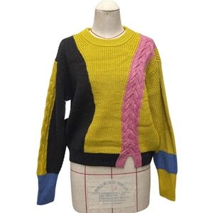 Aritzia Wilfred Lonell Colorblock Sweater | 100% Merino Wool | Size M